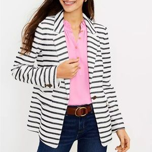 NWT LOFT Striped Knit Modern Blazer